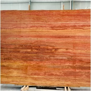 Dark Red Travertine Slabs