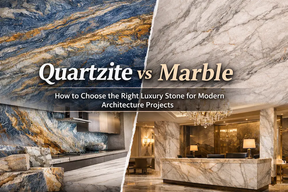 Quartzite vs Marble: How to Choose the Right Luxury Stone for Modern Architecture Projects