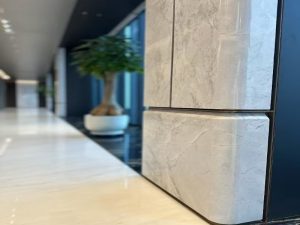 calacatta natural stone white quartzite wall