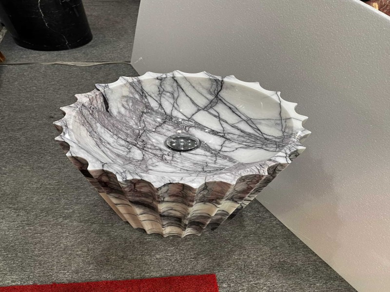 white marble sink turkish lilac marble (3)