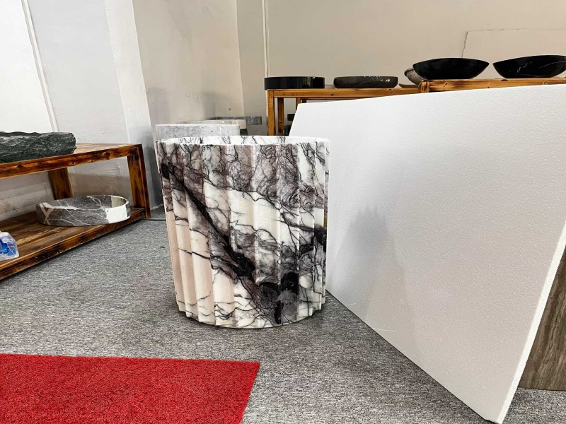 white marble sink turkish lilac marble (4)